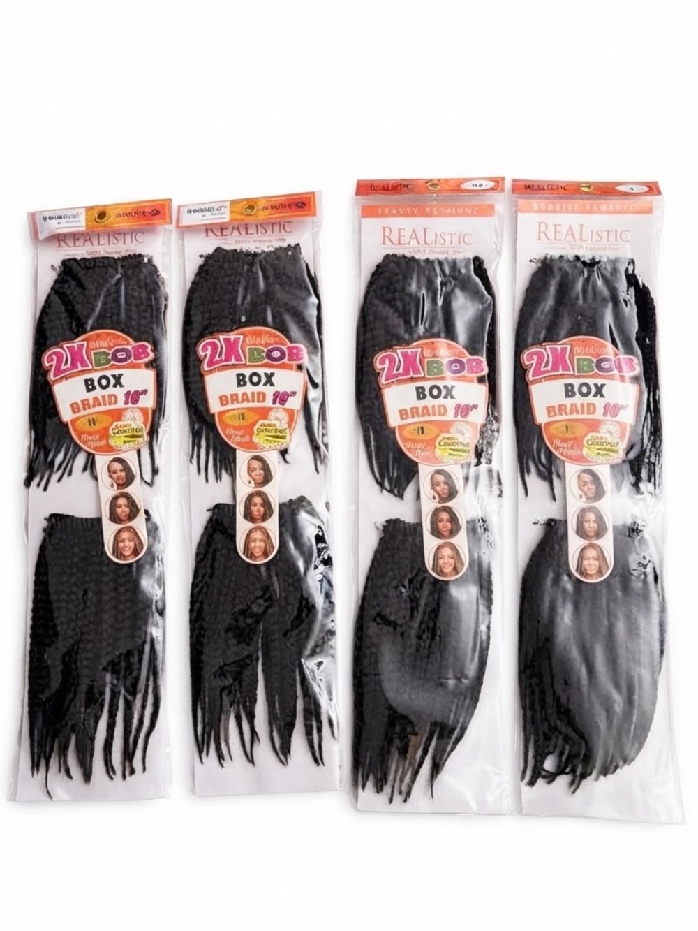 Bijoux 2X Box Braid 10" - 1B/1 Synthetic Crochet Hair(4 double Packs)